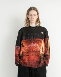 【受注】【POINT２倍】【STOFストフ】Double Exposure Knit Sweater(SF24AW-12) (3色）