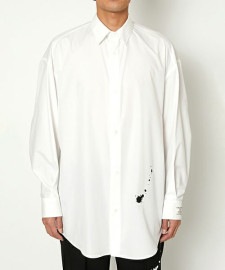 【ALMOSTBLACKオールモストブラック】 ALMOSTBLACK  WOVEN EMBRODARY 3D SHIRTS 