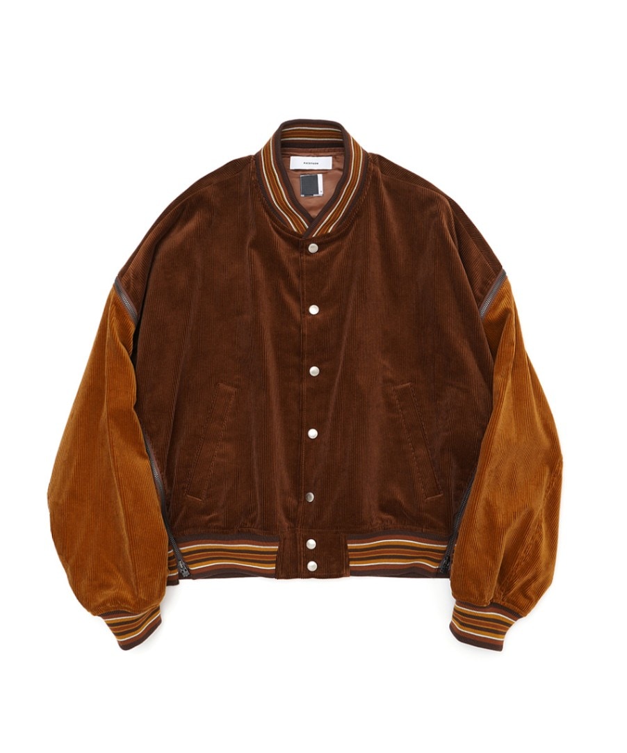 千*休様 facetasm CORDUROY JACKET サイズ4 新品未使用 FACETASM ファセッタズム】CORDUROY ZIPPER JACKET/BROWN×CAMEL
