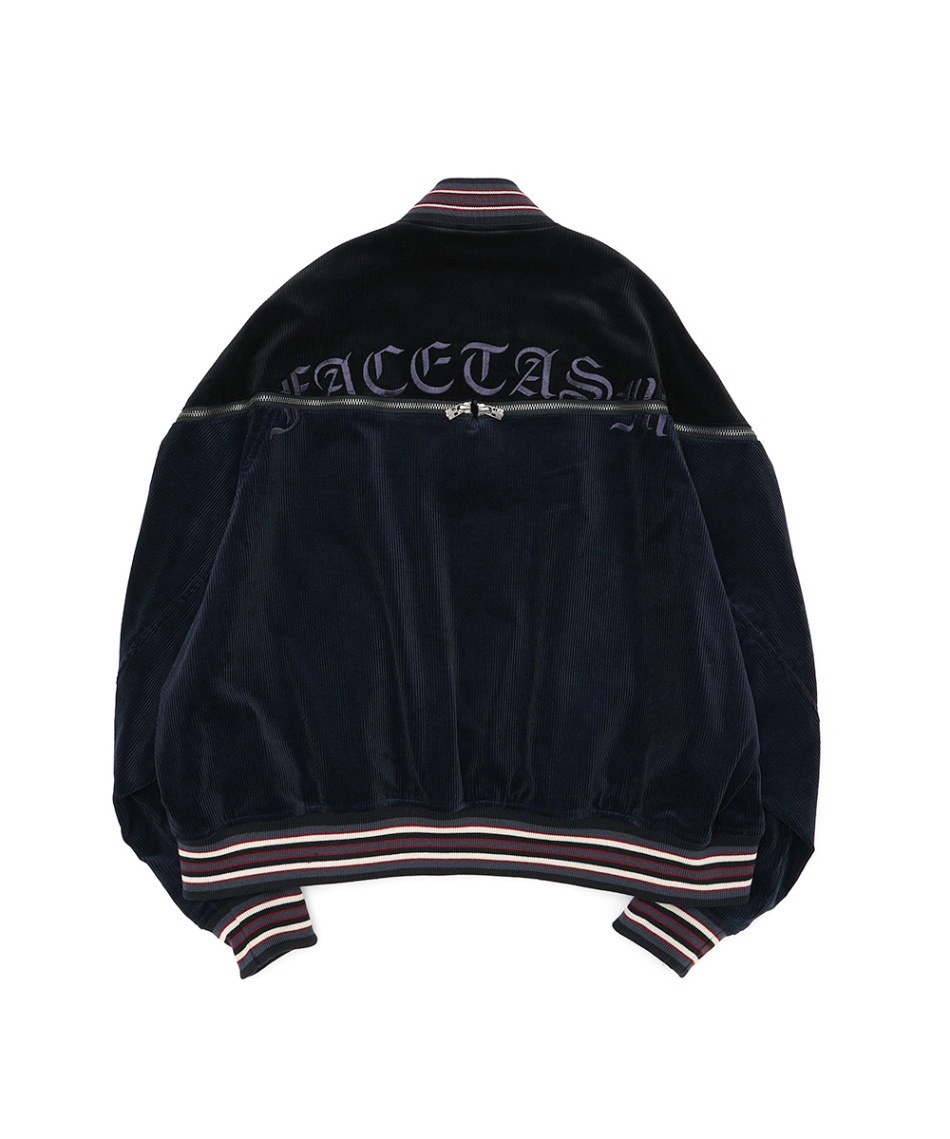 千*休様 facetasm CORDUROY JACKET サイズ4 新品未使用 FACETASM ファセッタズム】CORDUROY ZIPPER JACKET/BLACK×NAVY