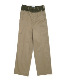 【FACETASM ファセッタズム】DECONSTRUCTED COTTON PANTS/BEIGE×KHAKI/ベージュ×カーキ（2色）