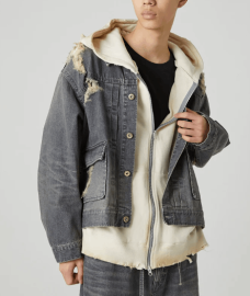 【POINT2倍】【DISCOVEREDディスカバード】BORO DENIM BLOUSON(2色）