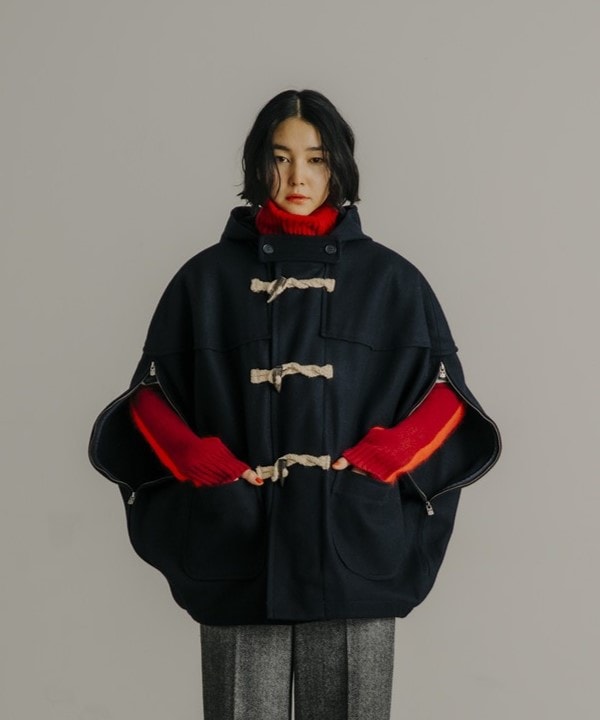 FACETASM ファセッタズム】WOOL CIRCLE CAPE/NAVY | FACETASM | AMATERA