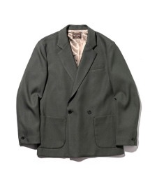 【MR.OLIVEミスターオリーブ】 RETORO POLYESTER TWILL / 2B DOUBLE BREASTED JACKET M-19313 (グリーン）