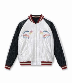【TAILOR TOYO テーラー東洋】  Mid 1950s Style Acetate Quilted Souvenir Jacket “LANDSCAPE” × “DUELLING DRAGON