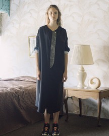 【bedsidedrama ベッドサイドドラマ】 Loose Sleeve Military One-piece　(BSD25SS-02） (2色）