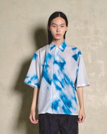 【POINT３倍】【WIZZARD (ウィザード)】PRINT SHIRTS  TORN FLOWER （W25SS-SH02P）（ブラック、ホワイト）