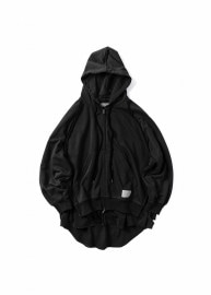 【POINT3倍】【WIZZARD (ウィザード)】LAYERED ZIP HOODIE（25SS-DC030）（ブラック）