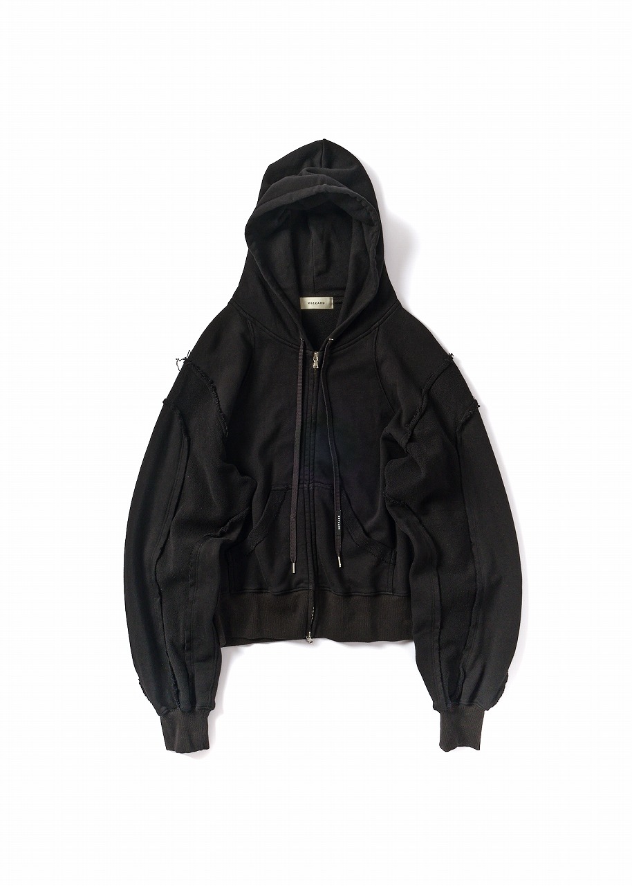POINT3倍】【WIZZARD (ウィザード)】CUT OFF ZIP HOODIE（W25SS