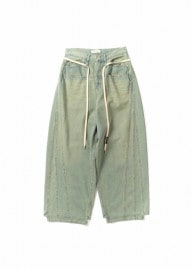 【POINT ２倍】【WIZZARD (ウィザード)】BLEACH DENIM BAGGY PANTS(W25SS-PA01B)（2色）　