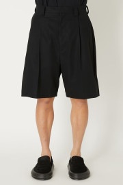 【25春夏】【ALMOSTBLACKオールモストブラック】WOVEN EMBROIDERY WIDE SHORTS