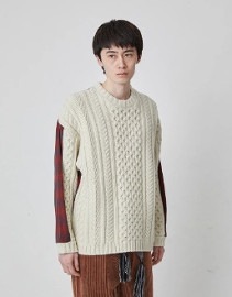 【DISCOVEREDディスカバード】P KNIT MIX SHIRT（1色）