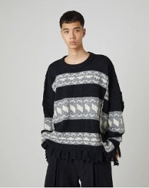 【24AW】【DISCOVEREDディスカバード】COWICHAN WIDE DAMEGE KNIT(1色)