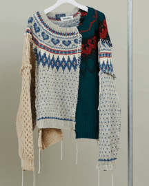 【POINT 10％】【25AW 先行受注】【DISCOVEREDディスカバード】（DC-NS21-KN-01） Nordic Collage Sweater