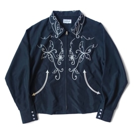 【A PUZZLING HOME  】 EMBROIDERY WESTERN JACKET BLACK
