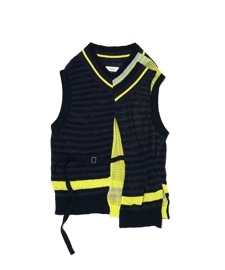 【FACETASM ファセッタズム】LAYERD MESH KNIT VEST（1色）25SS