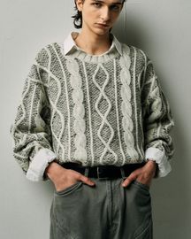 【25AW先行受注】 【A NOVEL DAY.】3G CABLE STITCH x THREAD PO (3色）