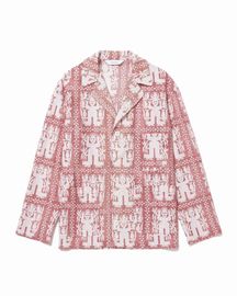 【25SS】【Sasquatchfabrix / サスクワッチファブリックス】LAPEL JACKET “AMULET LACE” 25SS-SY9-004 / RED/NAVY