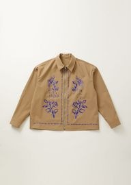 【25AW】【POINT２倍】【ALMOSTBLACK　オールモストブラック】WOVEN POTTERY PRINT ZIPPER SHIRTS（25AW-SH02）