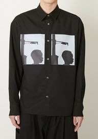 【25AW】【POINT２倍】【ALMOSTBLACK　オールモストブラック】WOVEN PRINT DRESS SHIRTS（YI-SH01A）