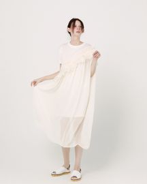 【受注】【10％ POINT還元!!】【bedsidedrama ベッドサイドドラマ】Tutu Frill Tee Dress (BSD26SS-08) (2色）