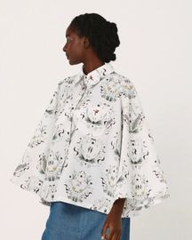 【受注】【10％ POINT還元!!】【bedsidedrama ベッドサイドドラマ】Dance In The Garden Cape Shirt (BSD26SS-16) (2色）