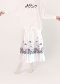 【受注】【10％ POINT還元!!】【bedsidedrama ベッドサイドドラマ】Mosaic Garden Simple Skirt (BSD26SS-29) (2色）