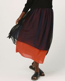 【受注】【10％ POINT還元!!】【bedsidedrama ベッドサイドドラマ】Mirage Layer Skirt (BSD26SS-09) (2色）