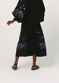 【受注】【10％ POINT還元!!】【bedsidedrama ベッドサイドドラマ】Mosaic Garden Lace-Up Skirt (BSD26SS-03) (2色）