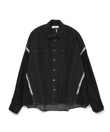 【POINT2倍】【FACETASM ファセッタズム】DENIM ZIPPER SHIRT（ブラックデニム）