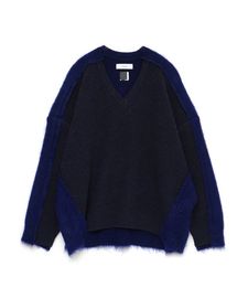 【POINT2倍】【FACETASM ファセッタズム】TWO-TONE KNIT（ニット）
