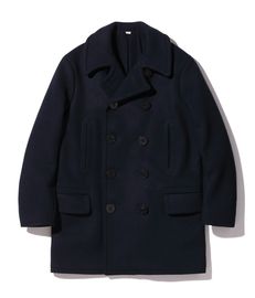 【BUZZ RICKSON'S バズリクソンズ】BR14146/PEA-COAT “LONG MODEL WOOL LINING NAVAL CLOTHING FACTORY”