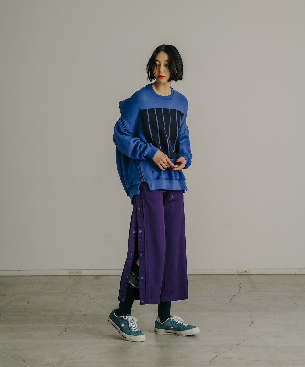 FACETASM ファセッタズム7BARS ZIPPER SWEAT/GREEN/グリーン（4色 