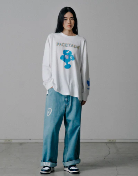 メンズ FACETASM CPD BIG HEART DENIM PANTS