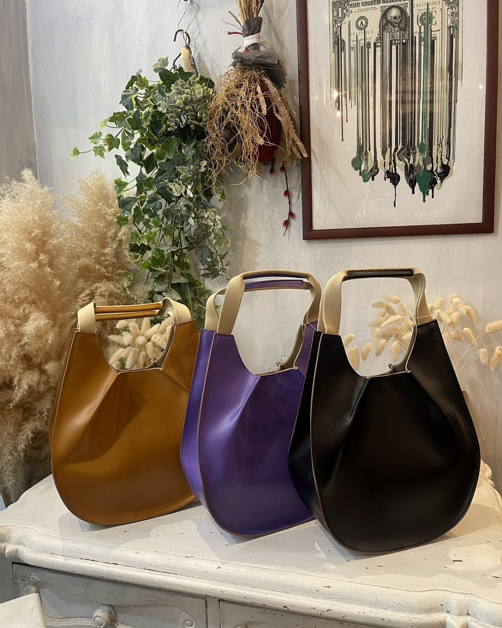 Rich I/リッチアイ】Rich I-09-B-04 / S. CircleI [Leather Handle Bag