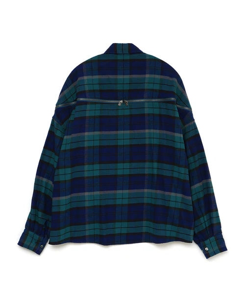 POINT2倍】【FACETASM ファセッタズム】CHECK ZIPPER SHIRT（2色