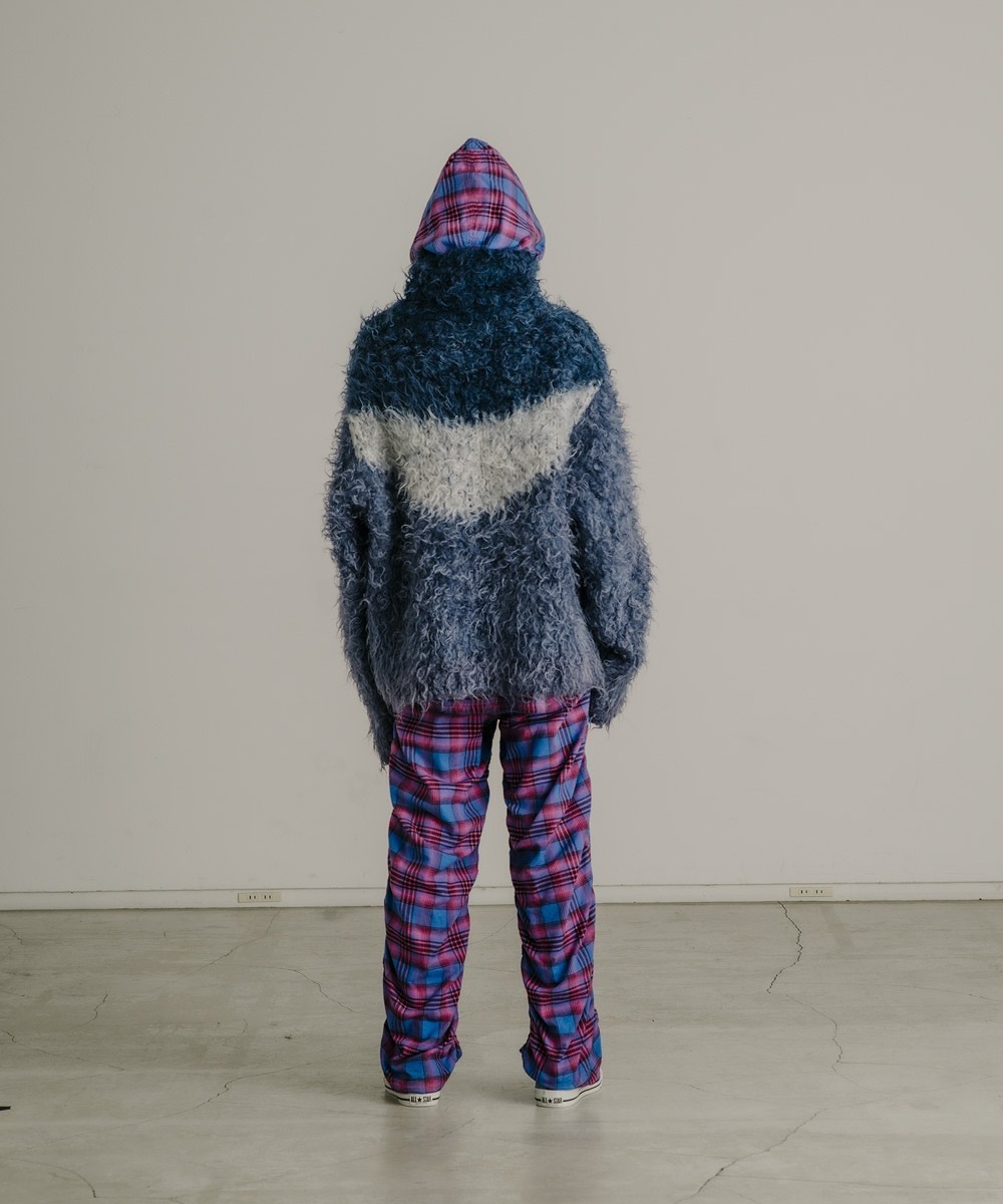 FACETASM ファセッタズム】ORIGINAL CHECK PANTS/BLACK×BLUE
