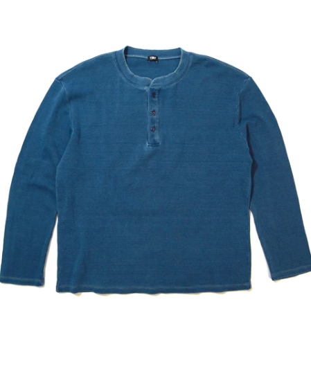 TMTティーエムティー】 ワッフル編みサーマル L/SL T-shirts/INDIGO