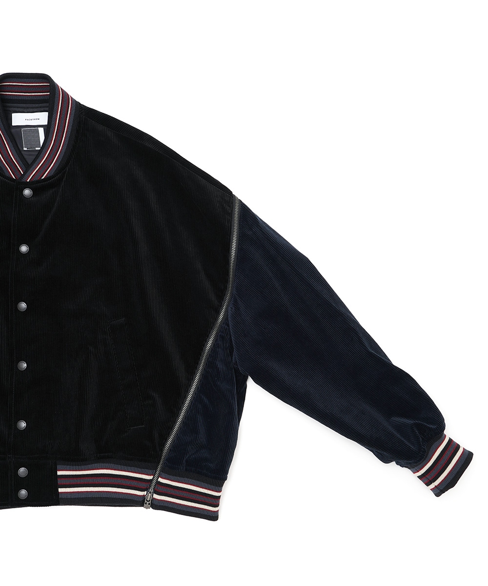 FACETASM ファセッタズム】CORDUROY ZIPPER JACKET/BROWN×CAMEL
