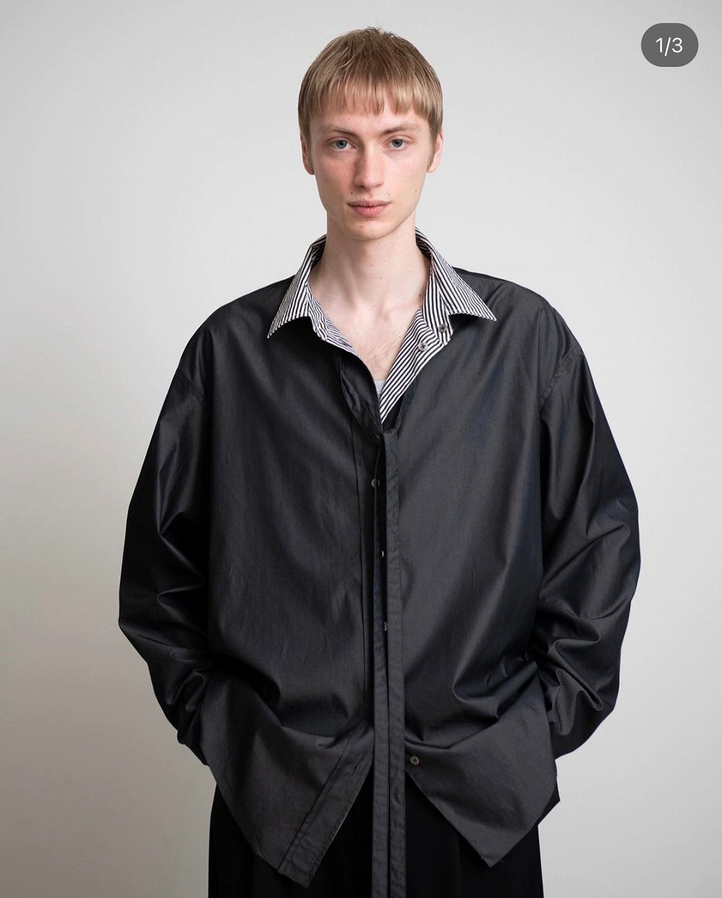 23AW】【Rich I/リッチアイ】Rich I-04-SH-01 REVERSIBLE SHIRT（2色 