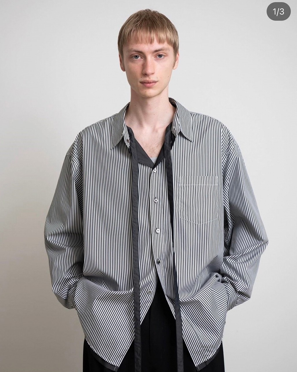 Rich i 23AW REVERSIBLE SHIRT White サイズ48 Rich i 23AW REVERSIBLE