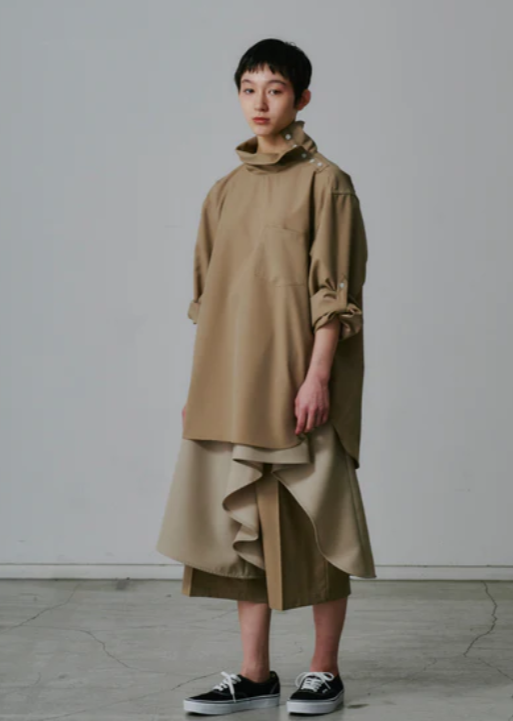 25AW】【FACETASM ファセッタズム】WOOL HIGH NECK SHIRT（2色