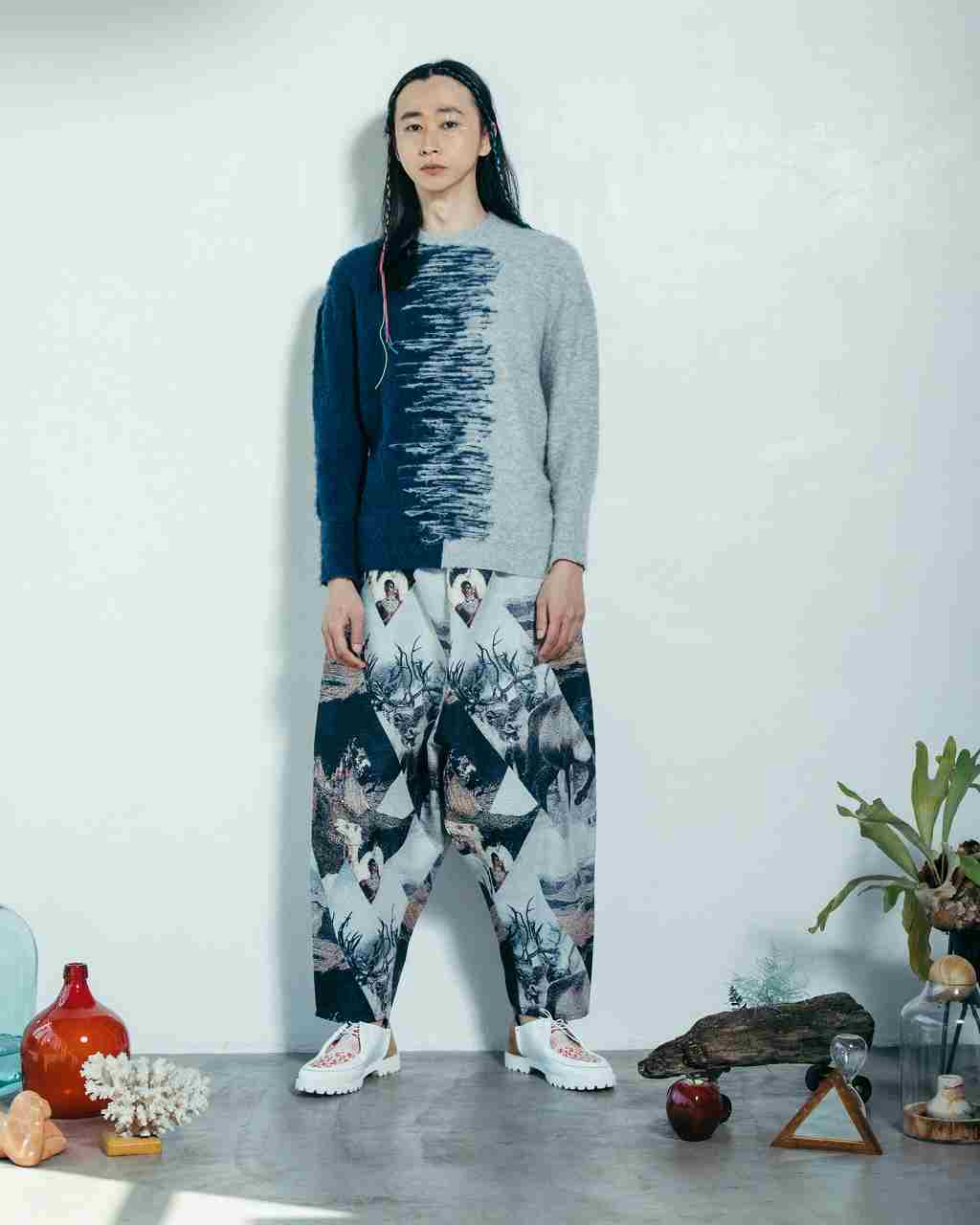 受注】【POINT3倍】【STOFストフ】 SF22AW-11 Flagments JQ pants (2色 