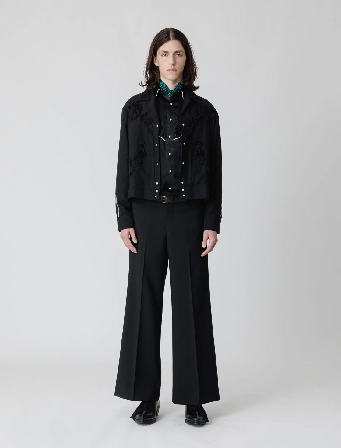 ジャケット・アウター Sasquatchfabrix 25SS WESTERN JKT FLOWERS Sasquatchfabrix 25SS WESTERN JKT FLOWERS