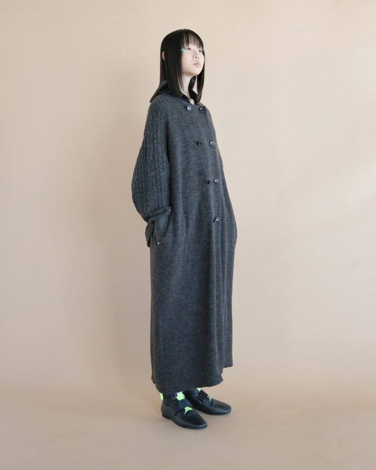 □【BEDSIDEDRAMAベッドサイドドラマ】Knit laidback trench coat