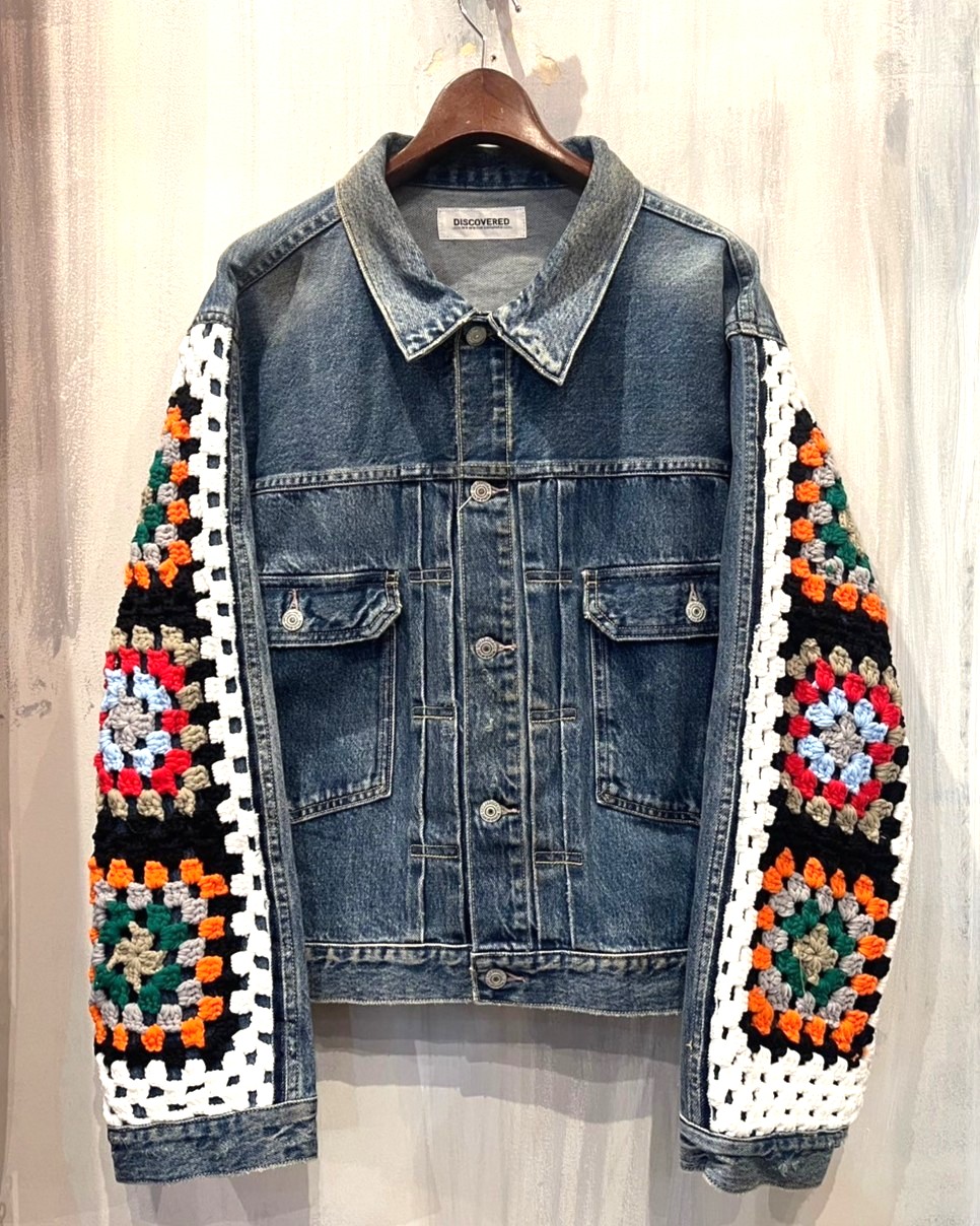 POINT 2倍】【DISCOVEREDディスカバード】 CROCHET DENIM BLOUSON