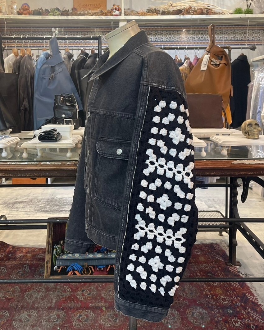 POINT 2倍】【DISCOVEREDディスカバード】 CROCHET DENIM BLOUSON