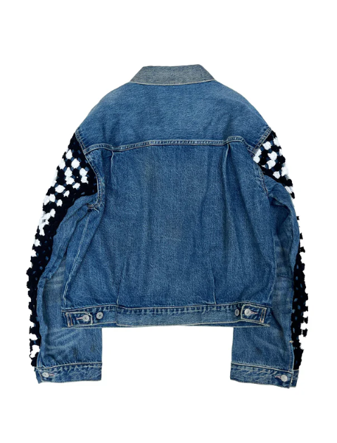 POINT 2倍】【DISCOVEREDディスカバード】 CROCHET DENIM BLOUSON
