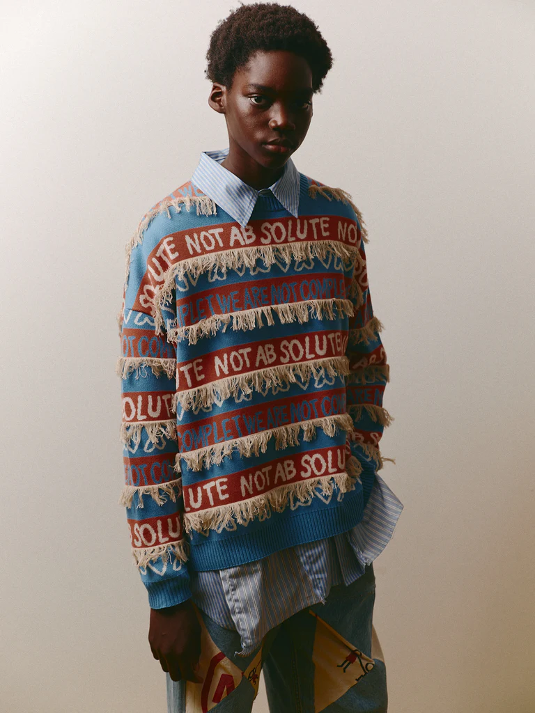 DISCOVEREDディスカバード】CRAZY BORDER KNIT（MULTI/BLACK