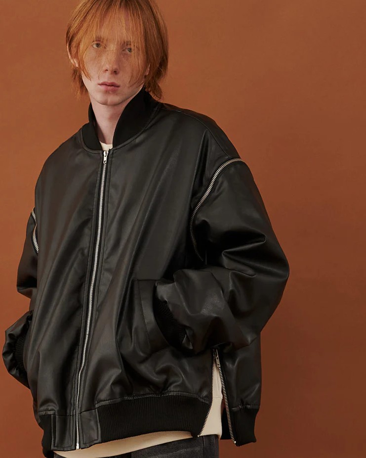 ジャケット・アウター reversible leather bomber jacket SeeSew シーソー】5-ZIP REVERSIBLE BOMBER JACKET（2色） | SeeSew